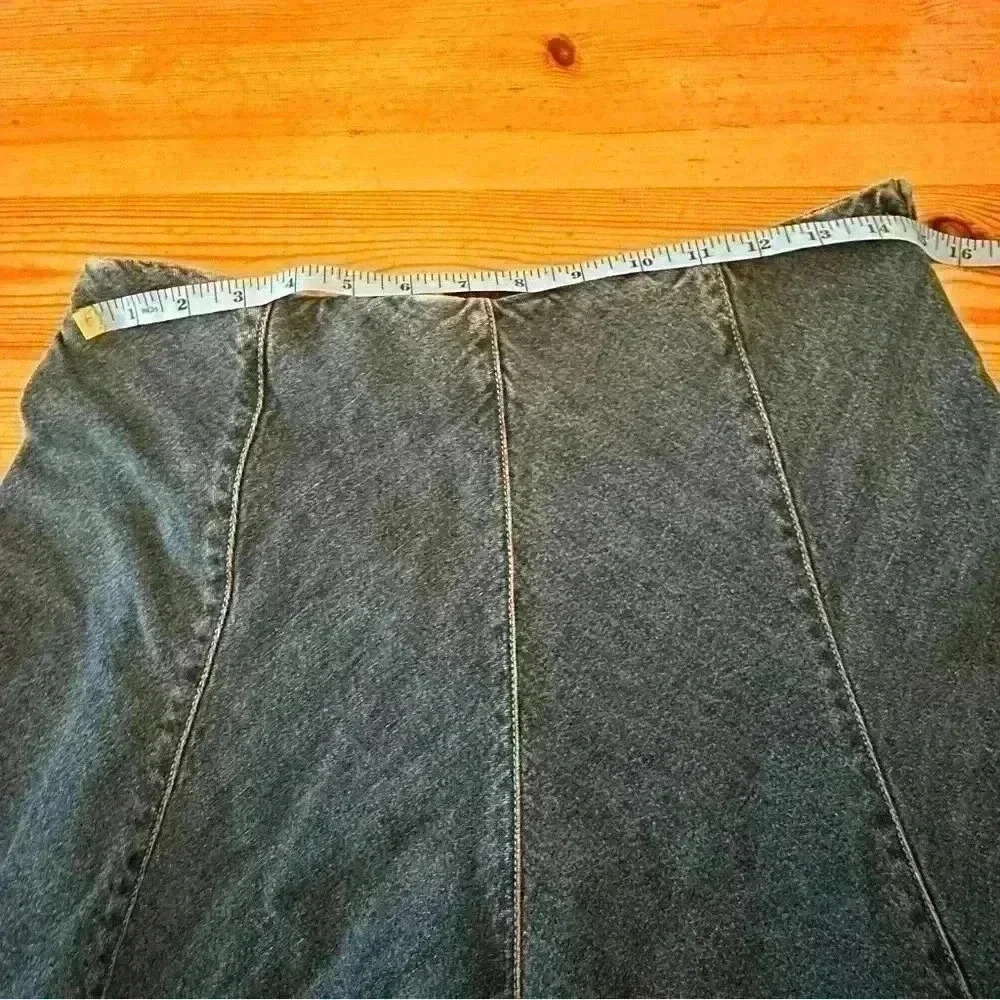 Jones New York Signature Denim panel patchwork skirt women 8 - Picture 2 of 9